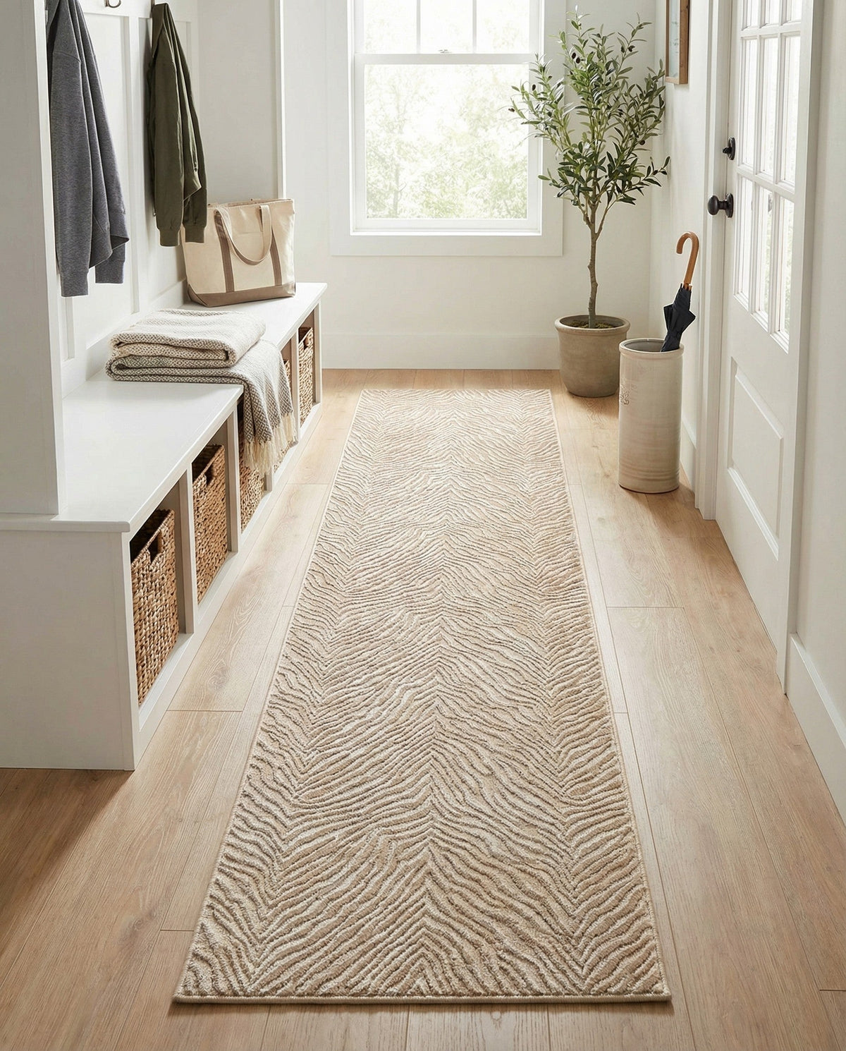 Bloomsbury Elegance Collection Area Rug -  Chelsea Runner Ivory Beige  lifestyle 139