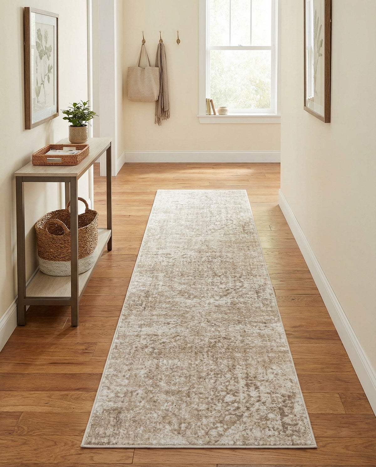 Coastal Manor Collection Area Rug -  Wavecrest Runner Beige  lifestyle 124