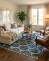 Cozy Cove Shag Collection Area Rug - Marina Rectangle Blue  lifestyle 13