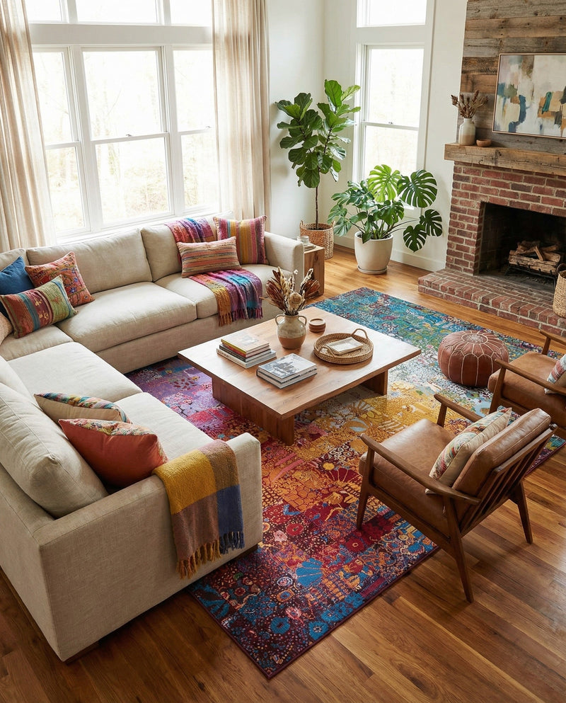 Urban Terrace Collection Area Rug -  Terrace Rectangle Multi  lifestyle 7