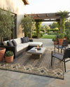 Urban Terrace Collection Area Rug -  Loft Rectangle Charcoal  lifestyle 31