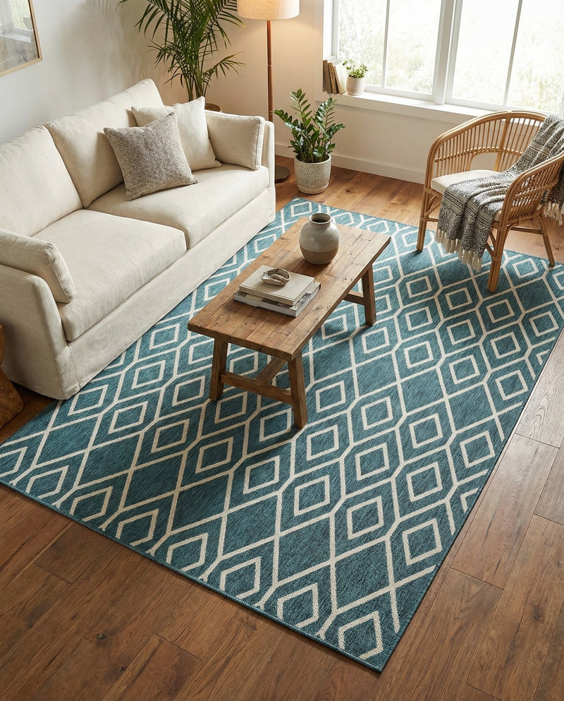 Urban Oasis Rugs Collection Area Rug -  Boulevard (Teal) Rectangle Teal  lifestyle 13