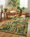 Seaside Blooms Collection Area Rug -  Sorrento Rectangle Green  lifestyle 16