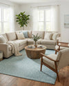 Marrakesh Lattice Collection Area Rug - Casablanca (Aqua) Rectangle Aqua  lifestyle 5