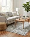 Savannah Series Collection Area Rug - Charleston (Cloud Gray) Rectangle Cloud Gray  lifestyle 3