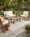 Tribal Terrace Treasures Collection Area Rug -  Incan Isle (Light Gray) Rectangle Light Gray  lifestyle 27