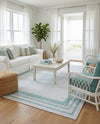 Bahama Breeze Outdoor Collection Area Rug -  Abaco Rectangle Gray Teal  lifestyle 26