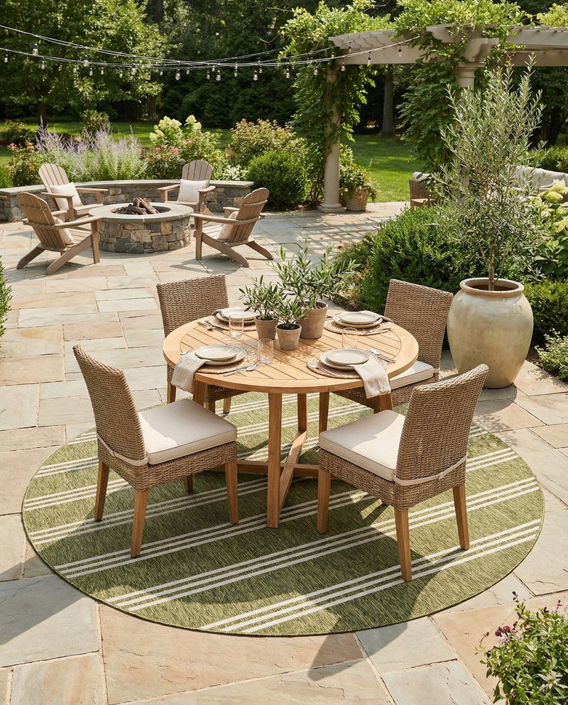 Urban Oasis Rugs Collection Area Rug -  District (Green) Round Green  lifestyle 59