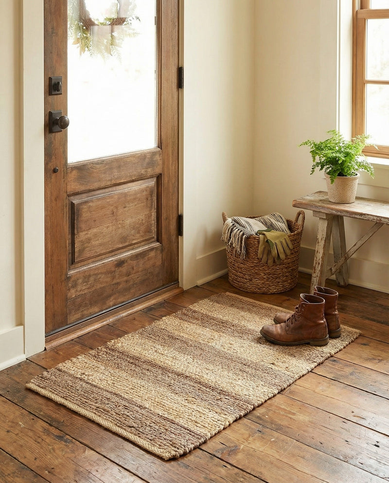 Woven Seaside Jute Collection Area Rug - Nantucket Rectangle Natural Ivory  lifestyle 56