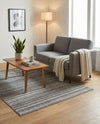 Jewel Oasis Collection Area Rug - Sapphire (Gray) Rectangle Gray  lifestyle 16