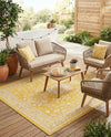 Tribal Terrace Treasures Collection Area Rug -  Incan Isle (Yellow) Square Yellow  lifestyle 83