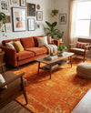 Riviera Elegance Collection Area Rug - Antibes (Orange) Rectangle Orange  lifestyle 22