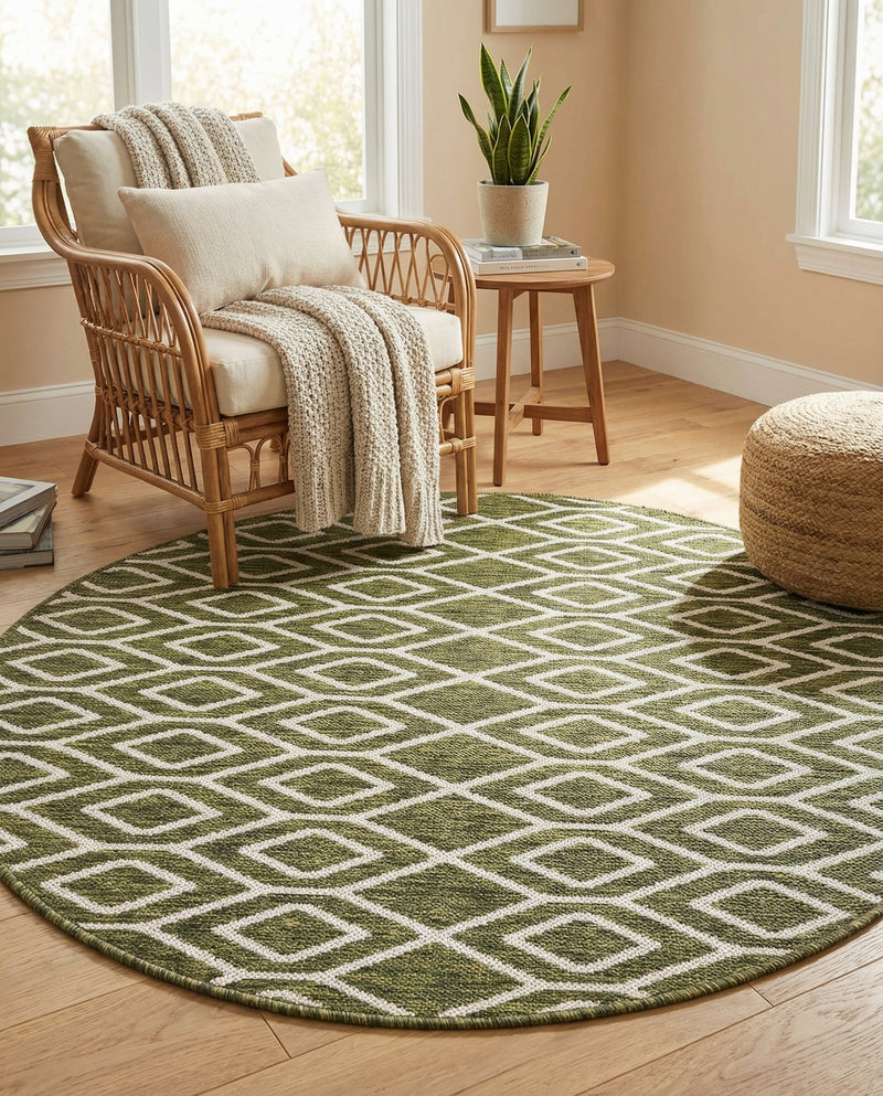 Urban Oasis Rugs Collection Area Rug -  Boulevard (Green) Round Green  lifestyle 41