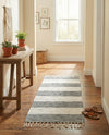 Tassel Trail Collection Area Rug - Pathway (Gray) Runner Gray  lifestyle 83