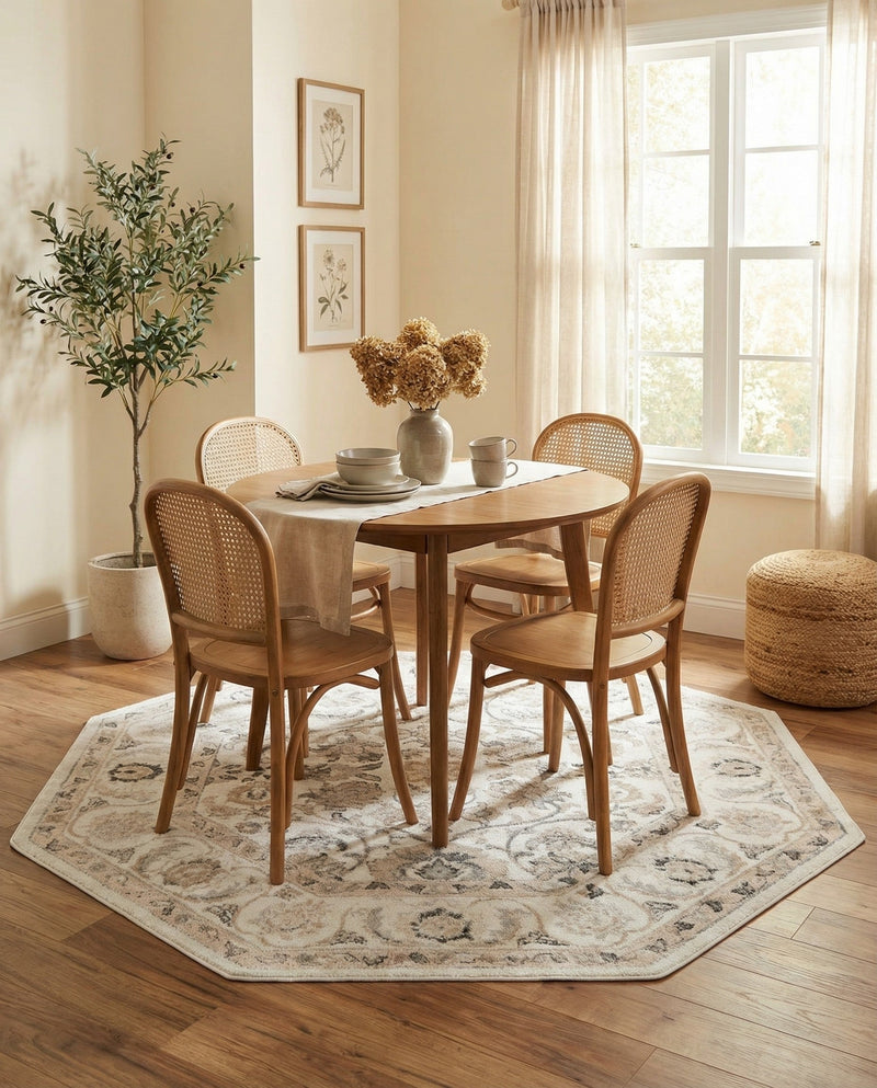 Adriana Terrace Collection Area Rug -  Positano (Ivory) Octagon Ivory  lifestyle 49