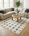 Monochrome Collection Area Rug -  Quartz Rectangle Black and White  lifestyle 18