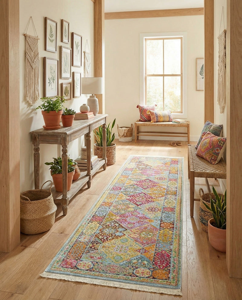 Caribbean Breeze Collection Area Rug -  Grenada Runner Multi  lifestyle 71