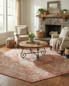 Patio Heritage Collection Area Rug -  Augusta (Rust Red) Octagon Rust Red  lifestyle 76