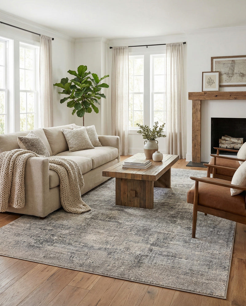 Bloomsbury Elegance Collection Area Rug -  Pimlico Rectangle Gray  lifestyle 17
