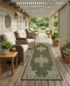 Patio Heritage Collection Area Rug -  Charleston (Green) Runner Green  lifestyle 66