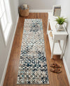 Mediterranean Lattice Collection Area Rug - Santorini (Multi Gray Blue) Runner Multi Gray Blue  lifestyle 59