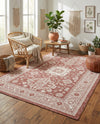Tribal Terrace Treasures Collection Area Rug -  Incan Isle (Rust Red) Rectangle Rust Red  lifestyle 17