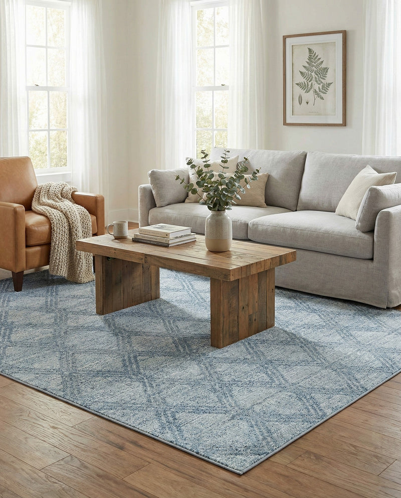 Aegean Elegance Washables Collection Area Rug -  Tinos Rectangle Blue  lifestyle 46