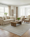 Seaside Stripes Collection Area Rug -  Boardwalk (Beige) Rectangle Beige  lifestyle 9