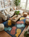 Caribbean Terrace Collection Area Rug -  Nevis Rectangle Black  lifestyle 32