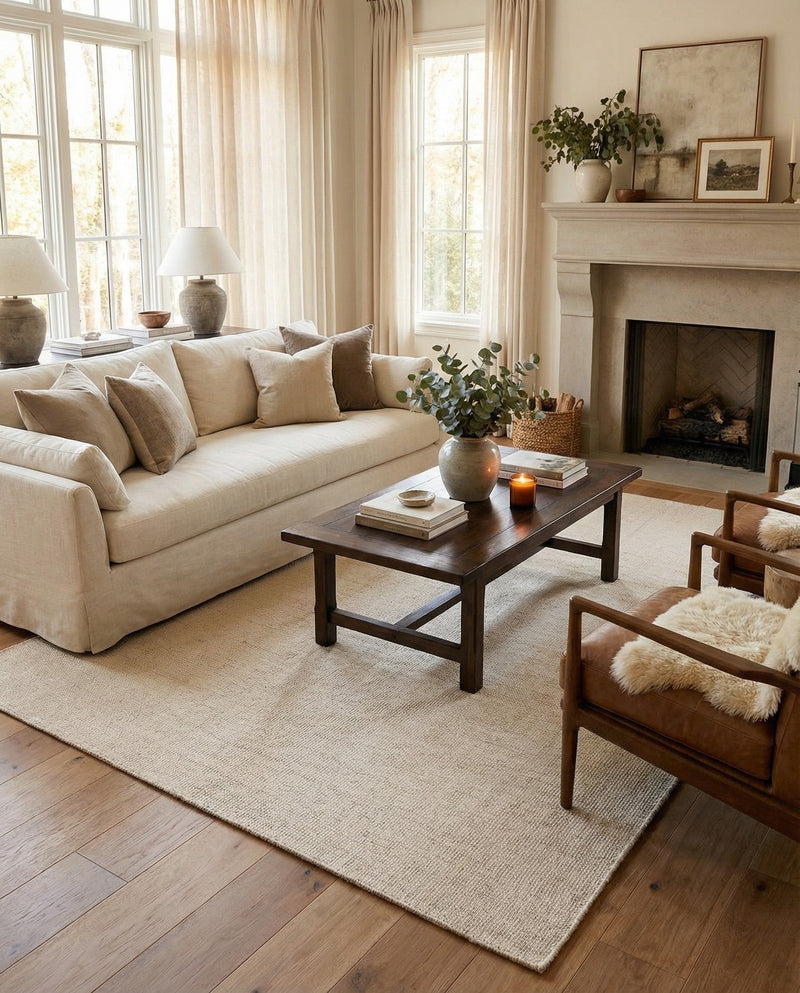 Berkshire Estate Collection Area Rug - Windsor (Vanilla Bean) Rectangle Vanilla Bean  lifestyle 10