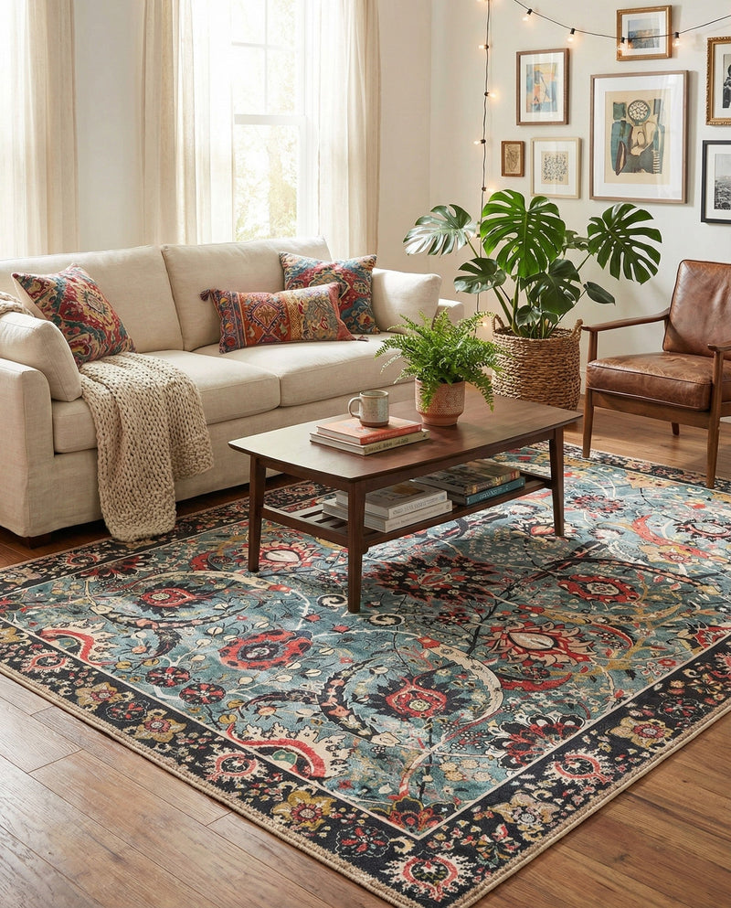 Heritage Elegance Collection Area Rug -  Topkapi Rectangle Vintage Green  lifestyle 58