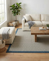 Terrace Fringe Collection Area Rug - Oceanside Rectangle Navy Blue  lifestyle 38