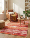 Heritage Elegance Collection Area Rug -  Edinburgh Rectangle Rust Red  lifestyle 23