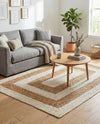 Woven Seaside Jute Collection Area Rug - Nautilus Rectangle White Natural  lifestyle 10