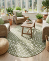 Savannah Pergola Collection Area Rug -  Pergola (Green) Oval Green  lifestyle 89