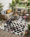 Urban Terrace Collection Area Rug -  Piazza Rectangle White and Black  lifestyle 14