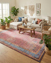 Patio Heritage Collection Area Rug -  Serenity Rectangle Vintage Salmon Coral  lifestyle 10