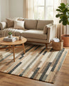 Benares Handwoven Jute Collection Area Rug -  Varanasi Rectangle Beige  lifestyle 10