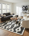 Monochrome Collection Area Rug -  Marble Rectangle Gray  lifestyle 20