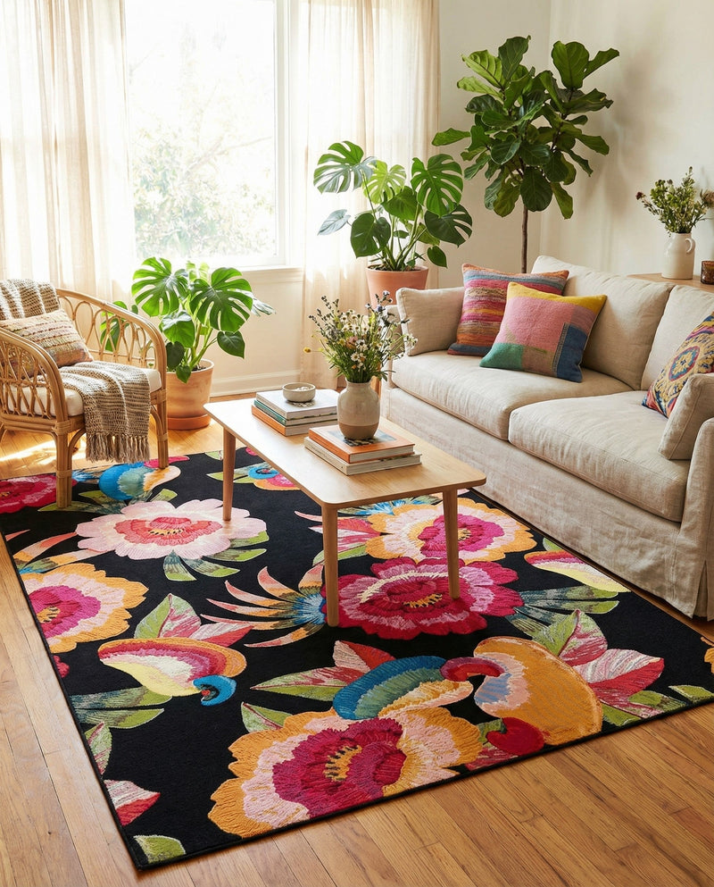 Seaside Blooms Collection Area Rug -  Versailles Rectangle Multi  lifestyle 39