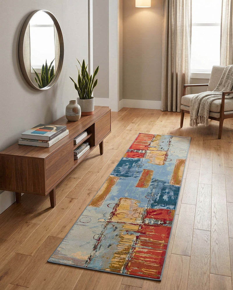 Urban Terrace Collection Area Rug -  Arbour Runner Multi  lifestyle 70