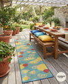 Coastal Terrace Collection Area Rug -  Cove Runner Blue  lifestyle 56