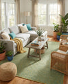 Urban Oasis Rugs Collection Area Rug -  Rooftop (Yellow and Aqua) Rectangle Yellow and Aqua  lifestyle 4
