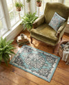 Beverly Grove Collection Area Rug - Melrose (Aqua) Rectangle Aqua  lifestyle 15
