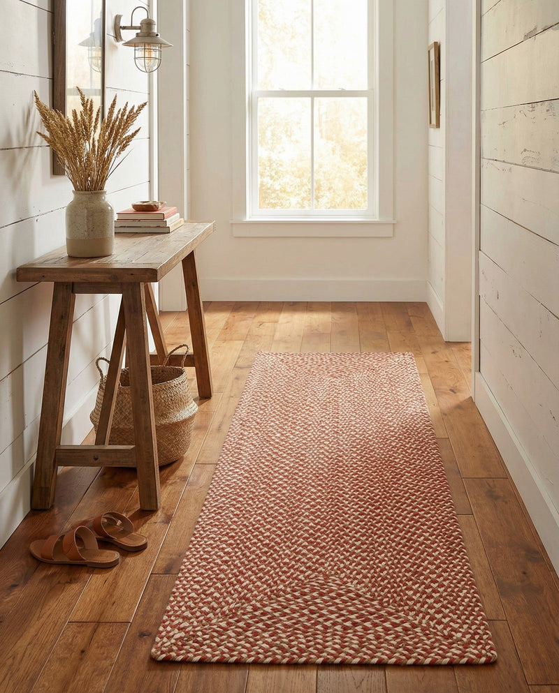 Highland Woven Jute Collection Area Rug - Glenmore (Rust Red) Runner Rust Red  lifestyle 42