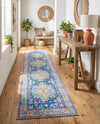 Heritage Elegance Collection Area Rug -  Taj Runner Blue  lifestyle 59