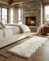 Lambskin Haven Collection Area Rug - Fleeceville Runner White  lifestyle 20