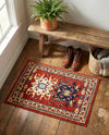 Tabriz Tapestries Collection Area Rug - Azerbaijan (Terracotta) Rectangle Terracotta  lifestyle 13