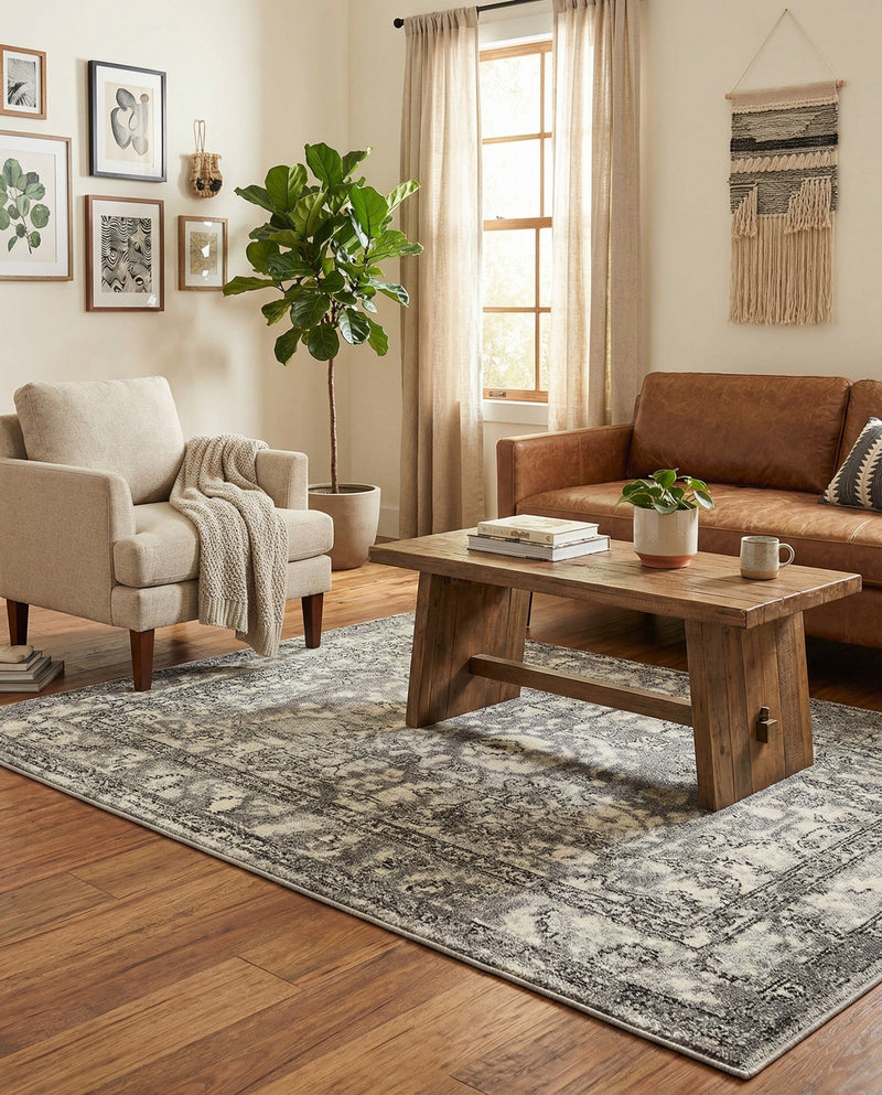 Horizon Collection Area Rug -  Zenith Rectangle Gray  lifestyle 68