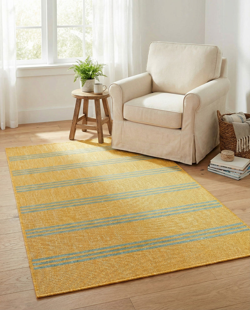 Urban Oasis Rugs Collection Area Rug -  District (Yellow and Aqua) Rectangle Yellow and Aqua  lifestyle 20
